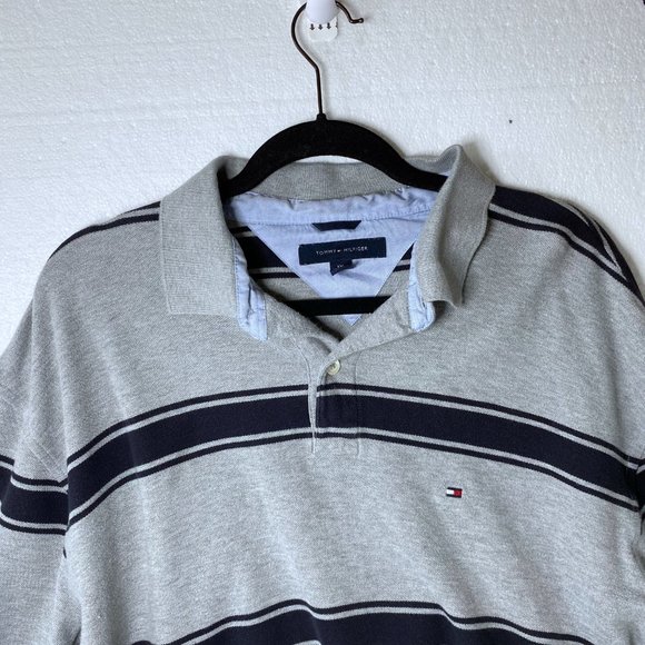 Tommy Hilfiger XXL Striped Logo Rugby Polo Shirt - Picture 5 of 8